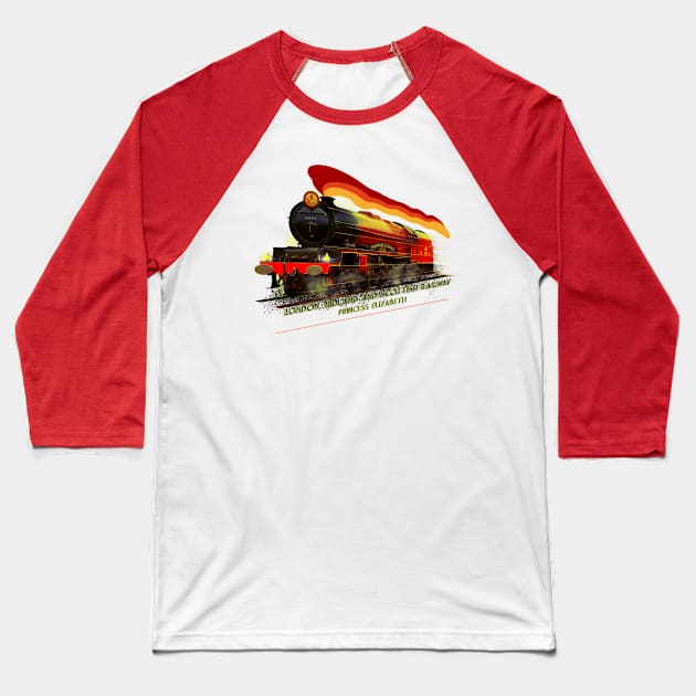 Gorgeous_Steam_Locomotive_Princess_Elizabeth_Train Baseball T-Shirt by MotorManiac